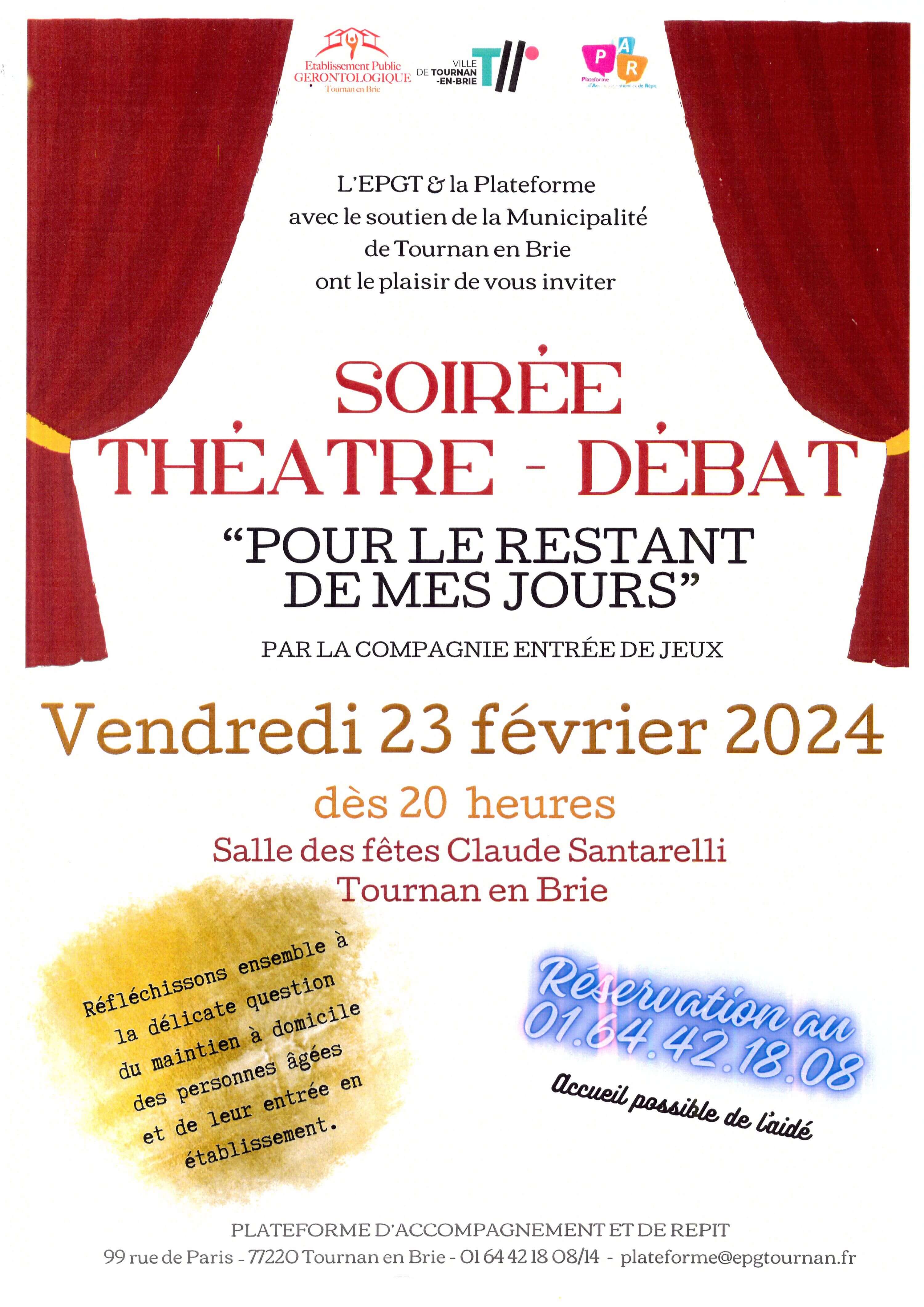 affiche soirée théâtre